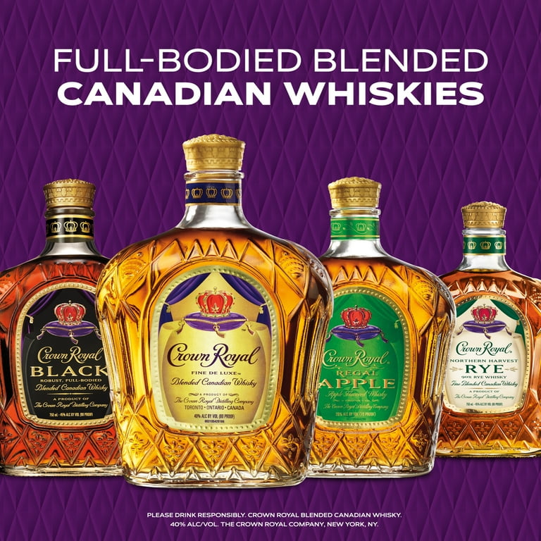 Crown Royal Fine De Luxe Blended Canadian Whisky, 750 mL, 40% ABV 