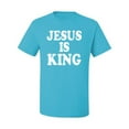 thumbnail image 2 of Jesus Is King Bible Scripture | Mens Christian Graphic T-Shirt, Light Turquoise, Large, 2 of 3