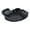 black, variant on Mini Serve Seagreen Plastic Shell Plate - 3 1/4" x 3 1/4" x 1/2" - 100 count box