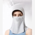 thumbnail image 4 of Cara Bufanda Pañuelo unisex para la cara, pañuelo deportivo fino de seda helada para pescar a caballo (gris claro) Sywqhk Para Estrenar, 4 of 9