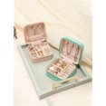 thumbnail image 3 of 1pc Solid Color Jewelry Box, Modern Portable PU Plain Multifunction Jewelry Storage Box For Home And Travel, Gift For Valentine's Day, 3 of 4