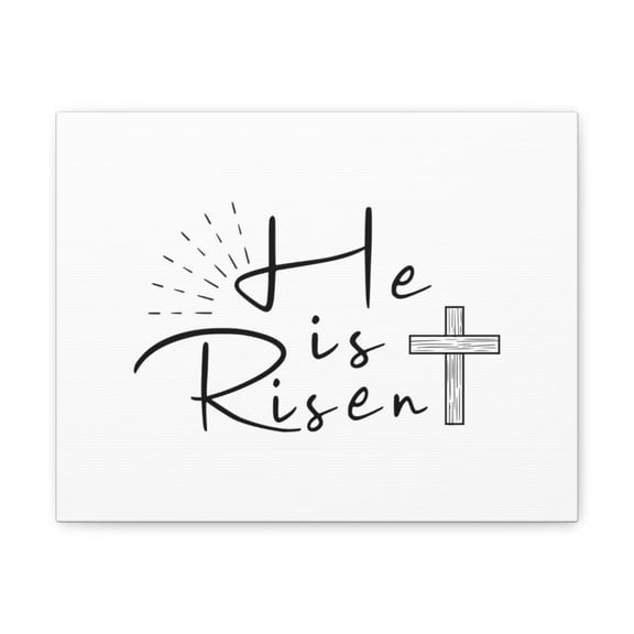 Scripture Walls Matthew 28:6 He Is Risen Simple Cross Christian Wall Art Bible Verse Print Ready to Hang Unframed