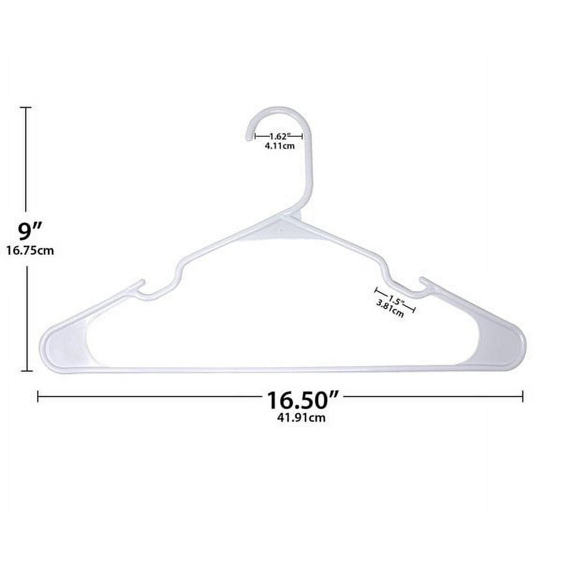 (2 pack) Mainstays Plastic Clothes Hangers, White, 18-Count, Durable for Everyday Use