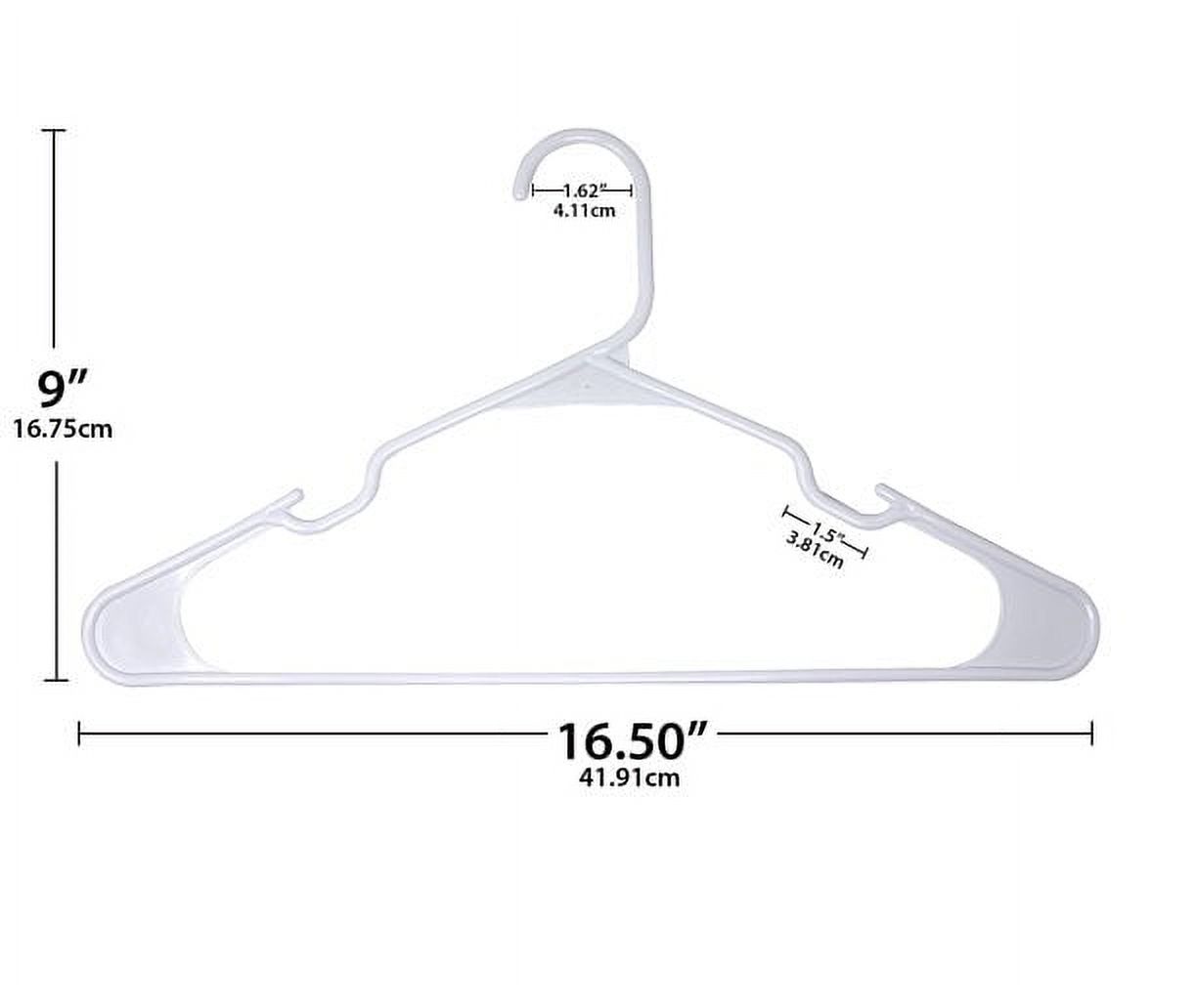 Mainstays Clothing Hangers, 18 Pack, White, Durable Plastic - image 2 of 4