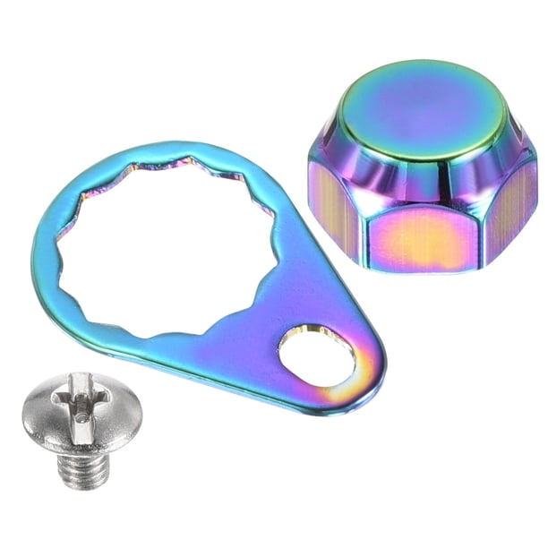 Carrete de Pesca Tornillo de Mango Derecho Tuerca M8 Tapa Placa de Bloqueo Accesorios de DIY, Colorido