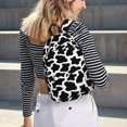 thumbnail image 5 of Honeii Cow Print Black White Print Canvas Backpack for School & Outdoor,Laptop Excursion Backpack,Notebook School Bookbag For Men Women,for Work, Travel, and Everyday Use-Small, 5 of 5