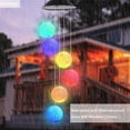 thumbnail image 4 of Joomer Solar Wind Chime Jardín Luz decorativa RGB Multicolor Gradiente Seis luces solares de colibrí Impermeable Encendido / apagado automático Gran Navidad Regalo del día de San Valentín Ormromra HMJM407-1, 4 of 6