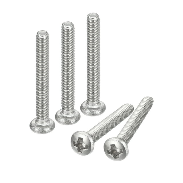 2-56x1" Vis de Machine à Tête de Poêle, Vis en Acier Inoxydable 304, Lot de 50