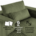 thumbnail image 3 of Miniyam Oversized Corduroy Chaise Lounge Sofa, Deep Seat Plush Couch with Pillows, Upholstered Floor Sofa, No Assembly for Living Room Bedroom, Green, 3 of 7