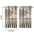 thumbnail image 4 of Modern Abstract Geometric Lines Boho Kitchen Curtains - Vintage Tier Cafe Curtains for Bathroom Living RV Rod Pocket Window Drapes 36 Inch 2 Panels Set 28"x36" Window Treatment Tiers, 4 of 4
