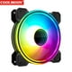 thumbnail image 1 of Ventilador 12cm Silencioso 4Pin PWM 5V 3Pin ARGB Aura Sync Case Enfriamiento Negro PC, 1 of 9