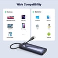 thumbnail image 4 of UGREEN Carcasa M.2 Disco Duro NVME PCIE Caja 10 Gbps USB C 3.2 Gen 2 con UASP, Caja para SSD M.2 NVME M Key, B y M Key, Compatible con 2230 2242 2260 2280 Cable C to C y A to C 0,25m Gris, 4 of 8