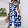thumbnail image 4 of Boho Dresses For Women 2025, Floral Casual V Neck Sleeveless Tunic Tank Dress Cocktail Wedding Guest Beach Vacation Sundress Mermaid Spring Dress Maxi 2025 Casual Dresses (XXL, Royal Blue) ZMTing, 4 of 5