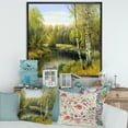 thumbnail image 2 of The River In Silent Green Nature Through Birches 16 in x 16 in Framed Photography Canvas Art Print, by Designart, 2 of 5