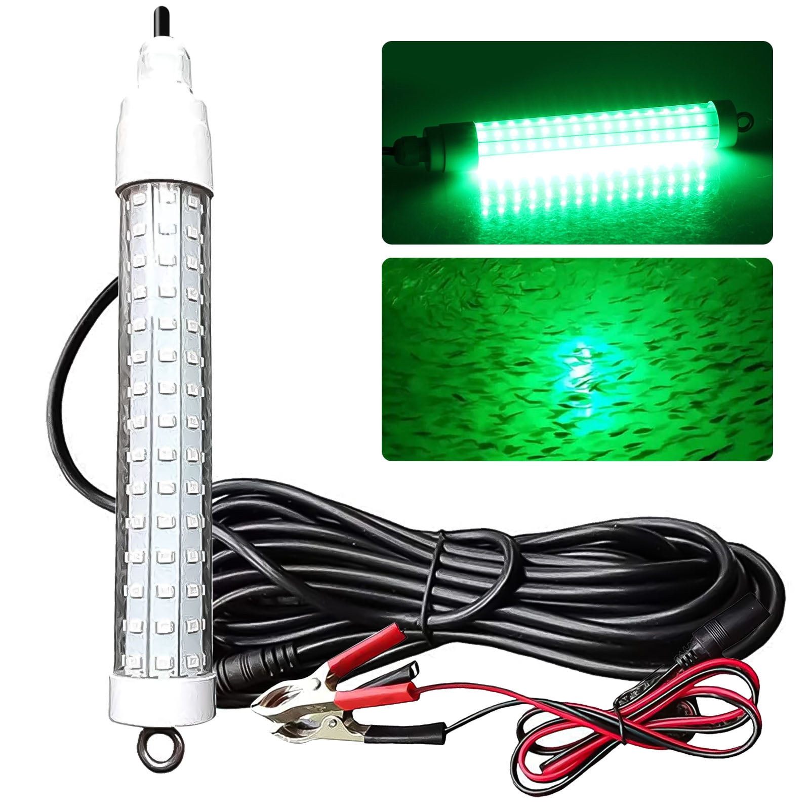 Green 120 LED 1000 Lumens Lure Bait Finder 10.5W Night Fishing Finder Lamp Light 