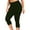 Army Green-04, variant on REALiKUN Women's Capri Yoga Pants High Waisted Soft Workout Running Ribbed Seamless Cross Over Leggings