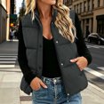 thumbnail image 2 of TARIENDY Womens Short Puffer Vest Lightweight Zip Up Stand Collar Vests Winter Jacket with Side Pockets Sleeveless Warm Quilted Outerwear Gray L, 2 of 9