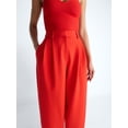 thumbnail image 4 of Devil Wears Prada Scoop Collection Women’s and Women's Plus High Rise Pleated Trousers, 30" Inseam, Sizes 0-26W, 4 of 5