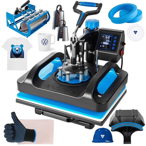 Máquina de prensado térmico Topdeep Pro 8 en 1 de 15 x 12 pulgadas con vaso