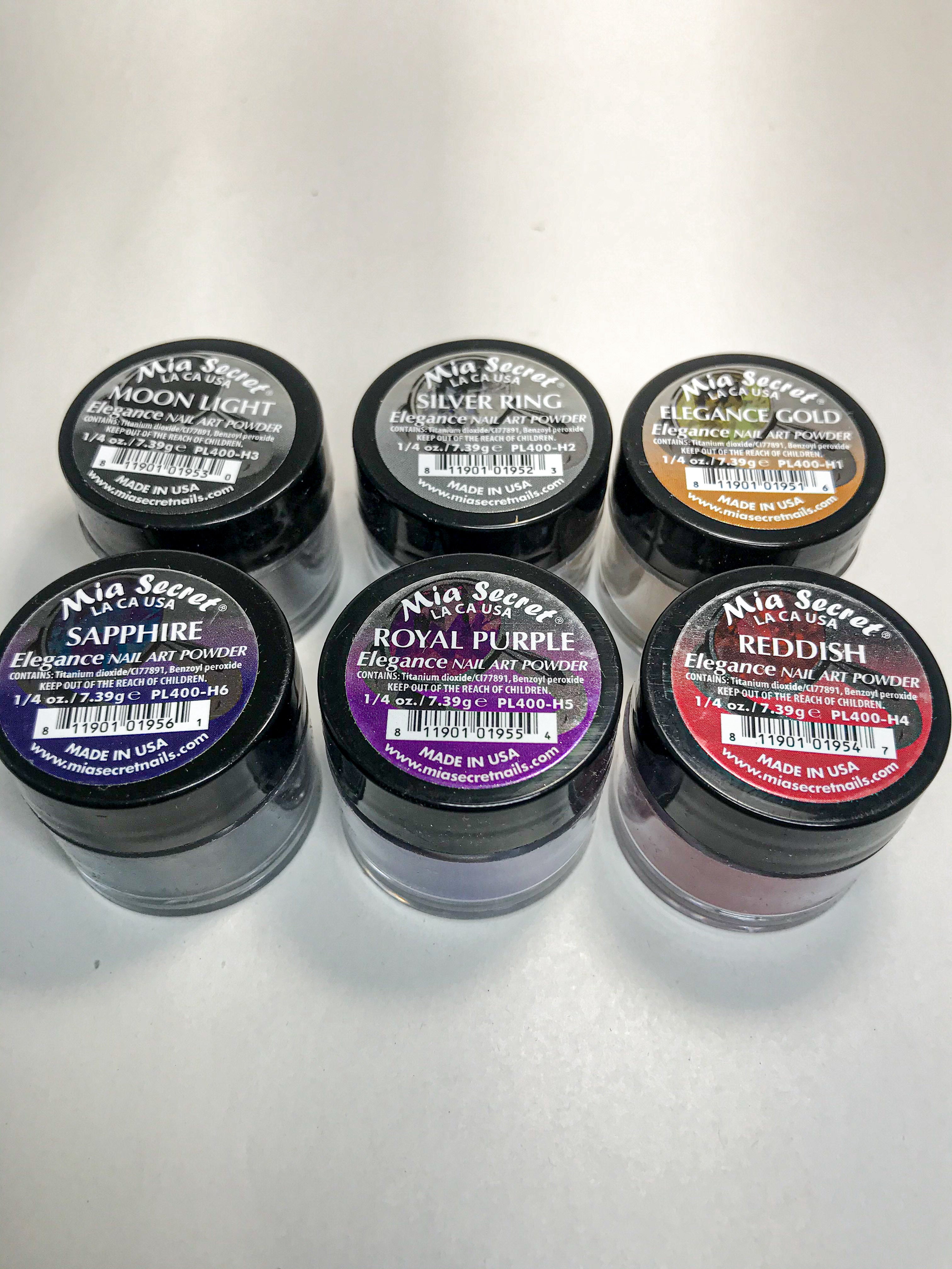 Mia Secret Nail Art Powder Elegance 6pcs