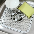 thumbnail image 5 of Vacemry Under $5 Kitchen Sink Drying Mat, Plastic Draining Pad for Dishes, Anti-Slip Dish Rack Protector, Multi-Purpose Heat Resistant Placemat, 5 of 9