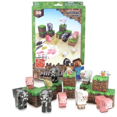 Minecraft Papercraft Animal Mobs Set Over 30 Pieces Walmart Com Walmart Com - best free roblox items roblox papercraft generator