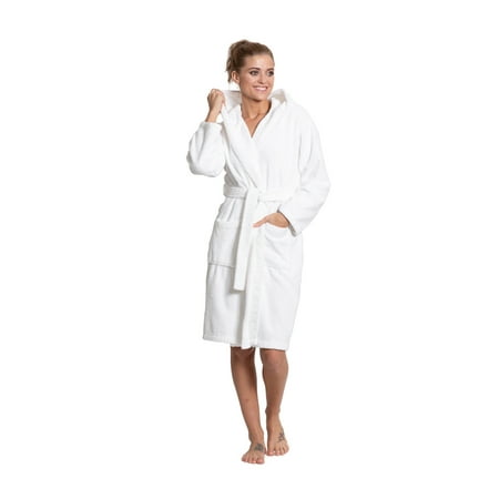

Turkuoise Women Turkish Terry Cloth Robe Thick Hooded Bathrobe