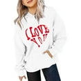 thumbnail image 2 of Boys Graphic Hoodies Valentine's Day Heart Print Long Sleeve Soft Sweatshirt Kids Cute Pullovers Top Clothes For Kids Unisex White 10-11 Years, 2 of 4
