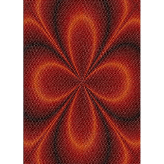 Ahgly Company Indoor Rectangle Patterned Red Novelty Area Rugs, 5' x 7'