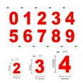 thumbnail image 1 of TIMIFIS Autocollants Numériques Réfléchissants Autocollant Numéro de Courriel Autocollant Réfléchissant Numérique 3 Pcs Déco Maison, 1 of 1