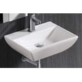 thumbnail image 3 of Elanti Wall-Mounted-Rectangular-Compact Bathroom Sink- White, 3 of 5