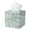Aqua Flower, variant on HOMESTEAD Tissue Box Cover Square, Decorative Facial Tissues Holder for Bathroom| Table| Kitchen| Office| Car with Bottom Slider, 5.4 x 5.4 x 5.7 inch, Green Leaf