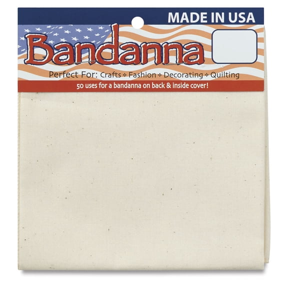 Carolina Creative Natural Cotton Bandana - 21" x 21"