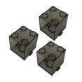 thumbnail image 1 of 3 Piezas Vitrina para Figuras Caja Transparente de Exhibición Mini Organizador de Muñecos Apilable en PS Resistente Adecuada para Escritorio Colección Negro claro, 1 of 8