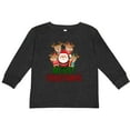 thumbnail image 3 of Inktastic Merry Christmas Santa Reindeer Boys or Girls Long Sleeve Toddler T-Shirt, 3 of 5
