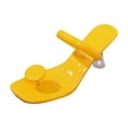 thumbnail image 2 of Viluyesy Sandals for Womens, Open Toe Mid Heels Clip Toe Summer Vacation Beach Slip-On Shoes Yellow 5.5, 2 of 9