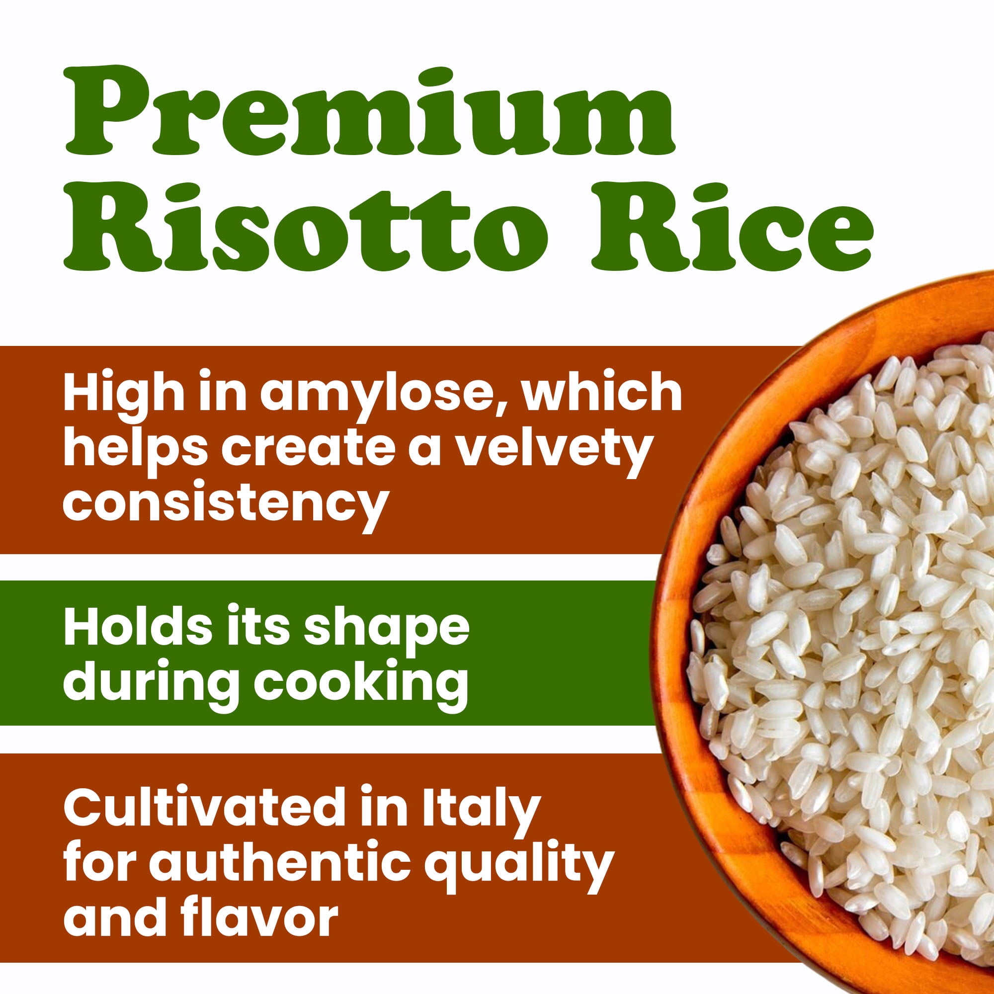 Organic Carnaroli Rice, 3 Pounds – Non-GMO, Vegan, Kosher, Bulk – by Food to Live