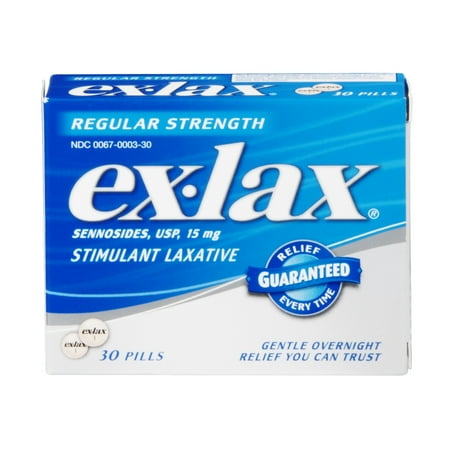 Ex-Lax Stimulant Laxative Pills Regular Strength - 15 mg, 30.0 CT