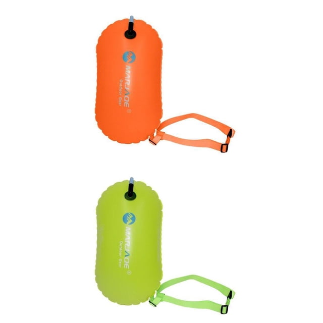 Dispositivo inflado Cola flotador de remolque de boya de natación con cinturón naranja amarillo