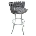 thumbnail image 4 of Metalona Swivel Bar Stool 30" Seat - Mojave Gray Fabric - Metal White, 4 of 4