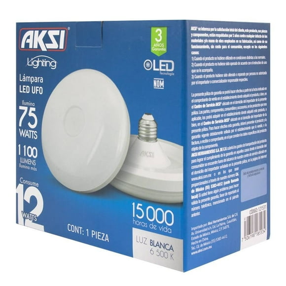 Lámpara Led Aksi Ufo  121531 Luz Blanca 12W