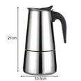 thumbnail image 2 of 2/4/6/9 Cups Moka Pot Coffee Maker,Stainless Steel Moka Pot Maker Coffee Cookers, 2 of 7
