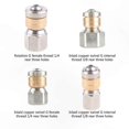 thumbnail image 4 of Stainless Steel Rotary Nozzle for High Pressure Drain Cleaning with G1/4 G1/8 G3/8 Hose Connection, 4 of 5