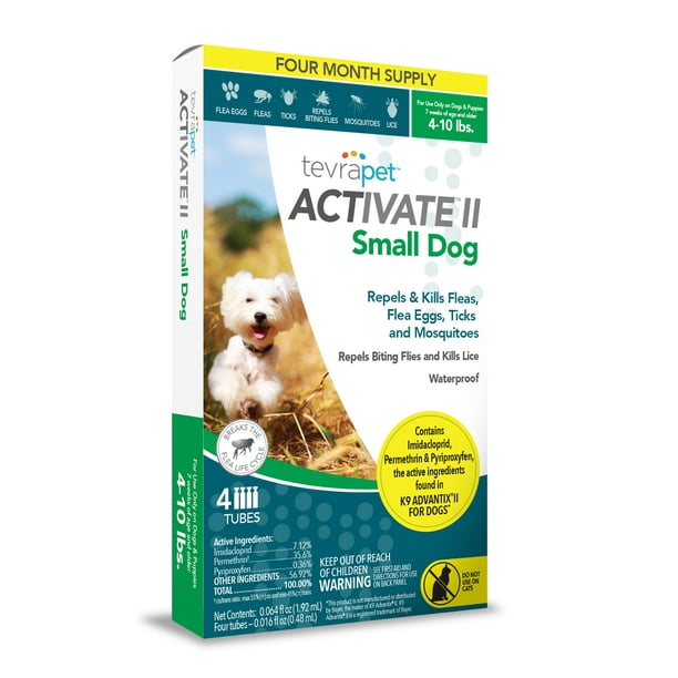 TevraPet Activate II Flea and Tick Prevention for Dogs 410 lbs, 4