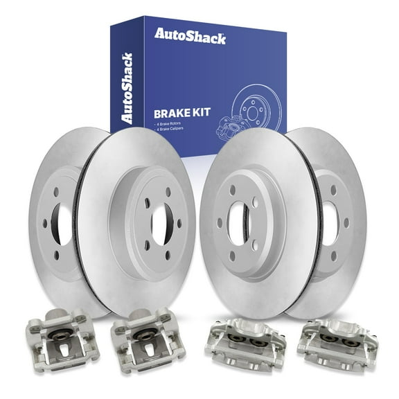 AutoShack Front & Rear Brake Rotors Calipers | Replacement for 2014 Chrysler 300 3.6L V6 RWD | 8-PC Brake Kit