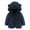 Dark Blue, variant on GYRATEDREAM Newborn Infant Baby Boys Girls Fleece Hooded Jacket Coat with Ears Todder Kids Outwear Coat Zipper Up Warm Winter Outwear for 6M-6Y