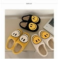 thumbnail image 4 of Cute Smile Face Slippers, Retro Soft Plush Furry Fluffy Indoor Outdoor Comfy Warm Fleece Lined Fuzzy Slip-on with Memory Foam Happy Face Slippers Cartoon Non Slip Smile Slippers for Winter, 4 of 6