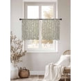 thumbnail image 2 of Gray Green Flowers Sheer Curtains 45 Inch Length 2 Panels Set, Spring Summer Farmhouse Botanical Voile Window Treatment Rod Pocket Small Kitchen Curtains Drapes for Bedroom 52"x45"x2, 2 of 7