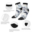thumbnail image 5 of Fuzoiu Sea Life Elements Print Adult Socks, Crew Moisture-wicking Socks, Unisex Cushion Crew Socks,Casual Sports Ankle Socks, 5 of 7