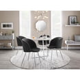 thumbnail image 3 of LumiSource Chrome, Black Velvet Fran Chair - Set of 2, 3 of 9